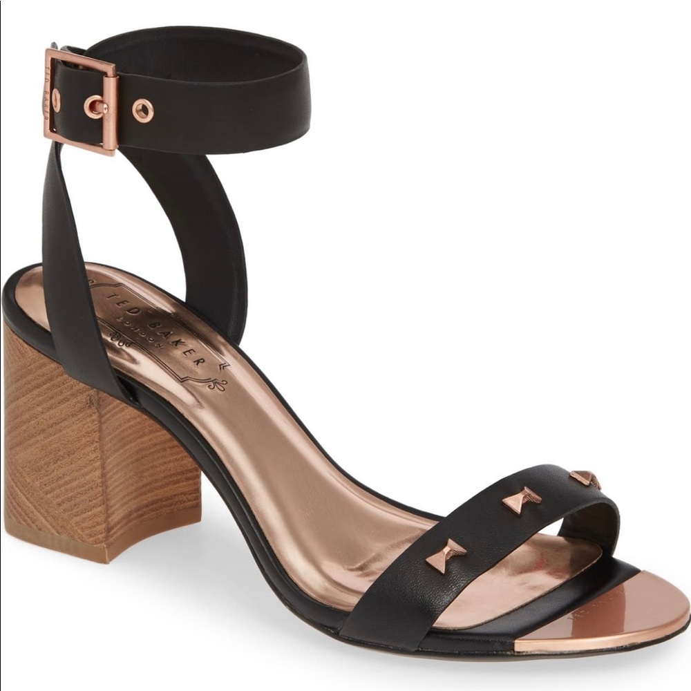Ted Baker London Biah Black Ankle Strap Sandal
